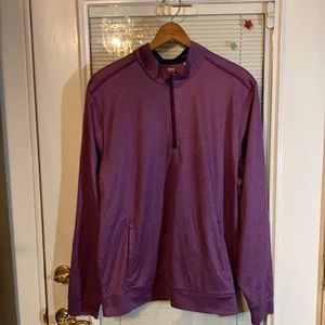 Cutter & Buck mens XL eggplant Pullover CB DryTec 50+ UPF